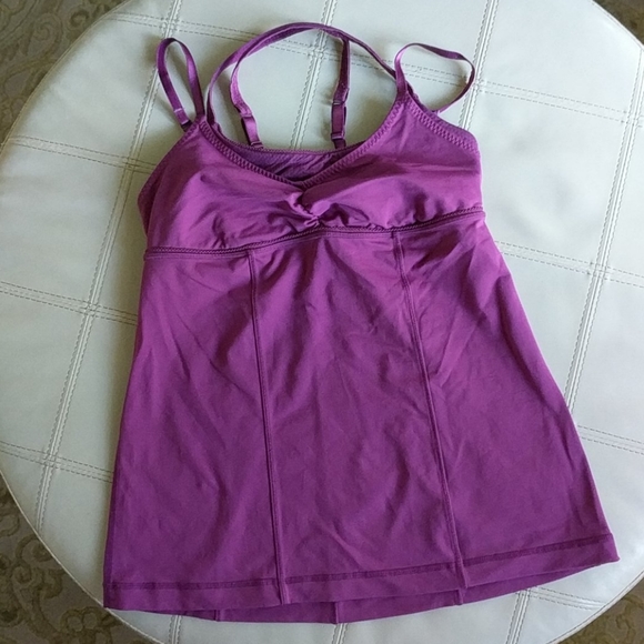 ❄️ 3/$25 LULULEMON Warrior 1 Dewberry Purple Tank - Picture 3 of 6